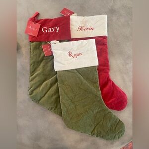 NWT bundle of 3 Pottery Barn Christmas Stockings.